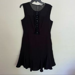 Vince Camuto Ruffle Hem Dress Mesh Top 6 New